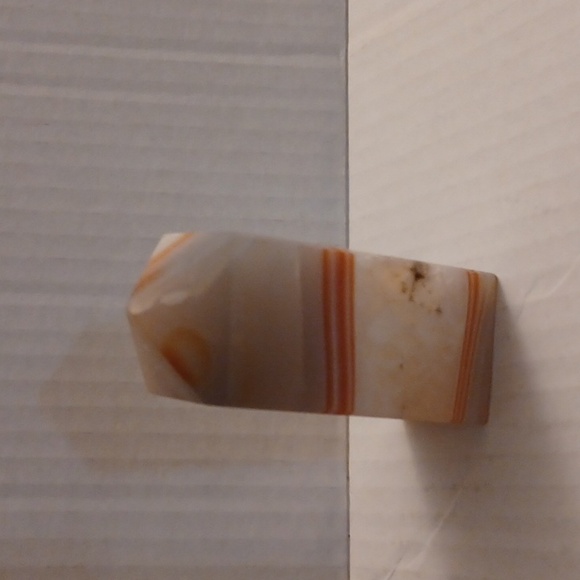 White Tower Crystal With Gray & Orange Swirls - Gemstone - Picture 7 of 7